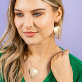 Fernanda -Brass Palmetto  Dangle Earrings by Ink & Alloy