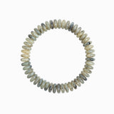 Autumn Wide Disc Marble Beaded Stretch Bracelets: Multi Blue