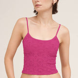 Floral Textured Lace Cami Chocolate