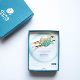 Marina Gold Plated Cuff - Islamorada Sand & Turquoise by Dune