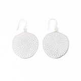 Gretchen - Silver Large Circle With Holes Earrings by Ink & Alloy
