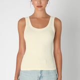Ribbed Reversible Full Length Tank Top by NikiBiki - Butter Cream