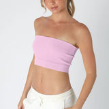 Wide Ribbed Tube Top by NikiBiki - Peony Pink