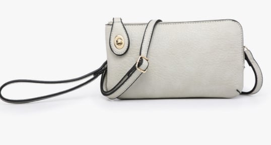 Kendall Convertible Cross Body Purse or Wristlet  -  Bone