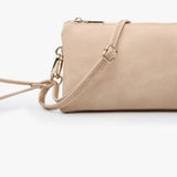 Riley Convertible Cross Body Purse, Wristlet or Clutch -  Light Peach