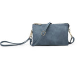 Riley Convertible Cross Body Purse, Wristlet or Clutch - Indigo Blue