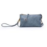 Riley Convertible Cross Body Purse, Wristlet or Clutch - Denim Blue