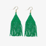 Lexie - Kelly Green Luxe Petite Fringe Earrings