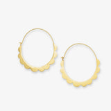 Stephanie - Scalloped Hoop Earrings by Ink & Alloy