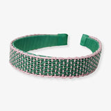 Caroline - Woven Raffia Headband - Kelly Green