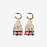 Leta - Confetti Beaded Mini Gold Hoop Earrings  - Saint Tropez