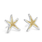 Delicate Sterling Silver Starfish Stud Earrings - Islamorada Sand  by Dune