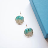 Marina Leverback Earrings - Islamorada Sand with Turqouise by Dune