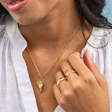 Marina Spiral Shell - Brass Necklace by Ink & Alloy