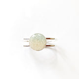 Marina Silver Plated Cuff - Islamorada Sand & Amazonite by Dune