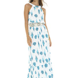 Seashells Singlet Maxi Dress by Skemo - Ocean Blue