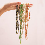 Rosemary Thread & Brass Extra Long Necklace - Coral by Ink & Alloy