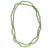 Rosemary Thread & Brass Extra Long Necklace - Green by Ink & Alloy