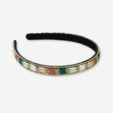 Sadie - Seed Bead Thin Luxe Headband - Desert