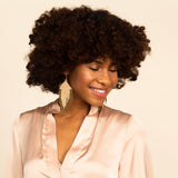 Blush and Gold Fringe Bead Earrings