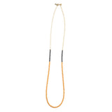 Mustard, Black & White Colorblock Coconut Necklace