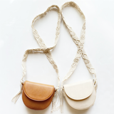 Saddle Bag w/ Macrame Strap by Street Level - Tan