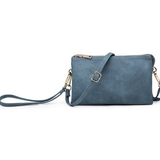 Convertible Cross Body Purse, Wristlet or Clutch -  Indigo