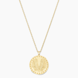 Palm Coin Necklace - by Gorjana - Gold