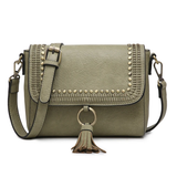 Sage Crossbody Purse w/ Braided & Studded Details  - Willow