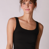 Chevron Ribbed Crop Top by NikiBiki - Black