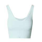 Herringbone Ribbed Crop Top by NikiBiki - Oasis Blue
