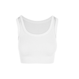 Seamless Scoop Neck Crop Top by NikiBiki -  White