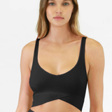 Crossover Ribbed Bralette by NikiBiki - Black