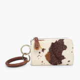 Liv Bangle Wristlet Purse - Cow Print