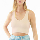 Reversible Herringbone Crop Top by NikiBiki - Barely Nude