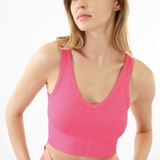 Reversible Herringbone Crop Top by NikiBiki - Bubble Gum Pink