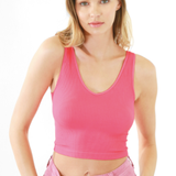 Ribbed Reversible Crop Top by NikiBiki - Bubble Gum Pink