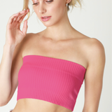 Wide Ribbed Tube Top by NikiBiki - Pink Cosmos