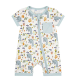 Bamboo Shortie Romper Pajama - Manatee - Emerson