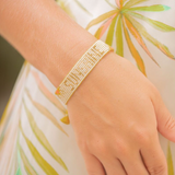 Gabby  - Beaded Word Bracelets   - Sunshine