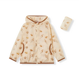 Hooded Sun Shield Windbreaker Jacket by Milkbarn- Seashells