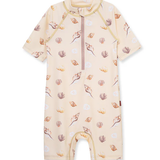 Zip Shortall Swim by Milkbarn- Seashells