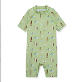 Zip Shortall Swim by Milkbarn- Summer Surf