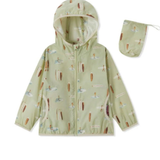 Hooded Sun Shield Windbreaker Jacket by Milkbarn- Summer Surf