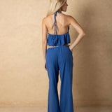 Cotton Drawstring Pants - Deep Blue