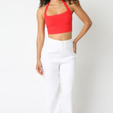 Linen Trouser Pants by Olivaceous - White